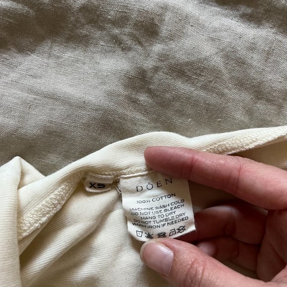 NOT FOR SALE - Doen Bea Tee in Nut Milk XS - Picture 6 of 6